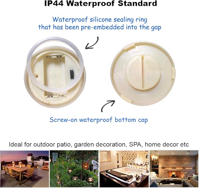 CANDLE IDEA 2 PCS 3"x7" Outdoor Waterproof Flameless LED Pillar Candles with Remote Timer, Battery Operated Electric Flickering Plastic Fake Candle for Halloween Christmas Lantern Decorations (Ivory)