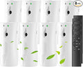 8-Pack Automatic Air Freshener Spray Dispenser with Remote Control,Wall Mounted/Free Standing for Commercial Use,Multiple Time Scent/Mist Release Settings for Room/Restroom (WHITE, standard)