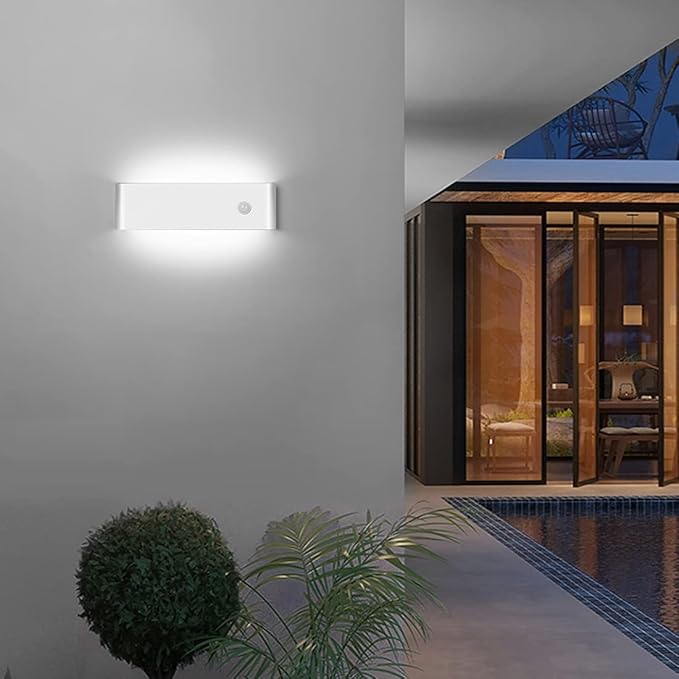 LED Hardwired Motion Sensor Light Indoor Wall Sconce, Motion Sensor Wall Light Indoor Sconce Wall Aluminum Modern Wall Sconce for Living Room Hallway Stair 12W Warm White(Not Battery Operated)