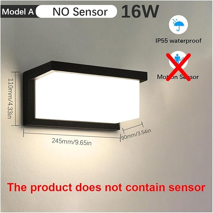 Long Wall Light, LED Wall Lamp Motion Sensor Waterproof Led Lights Wall Light Indoor Outdoor Wall Panels for Home Corridor Lighting,Bedroom Bedside Licht(Warm White,A NO Sensor)