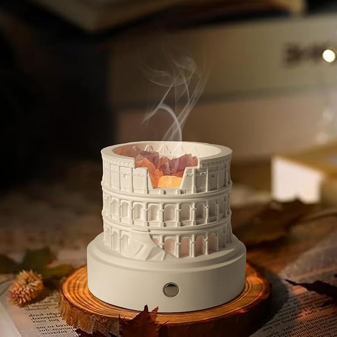 Colosseum Night Light & Essential Oil Diffuser – Roman Architecture Decorative Lamp with Warm LED Glow, Cordless Rechargeable Accent Light for Bedroom, Living Room, Meditation & Spiritual Décor