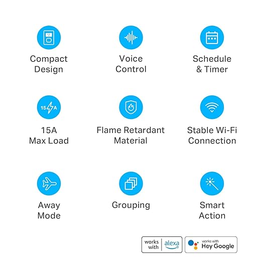 Kasa Smart Plug Ultra Mini 15A, Smart Home Wi-Fi Outlet Works with Alexa, Google Home & IFTTT, No Hub Required, UL Certified, 2.4G WiFi Only, 1-Pack(EP10), White
