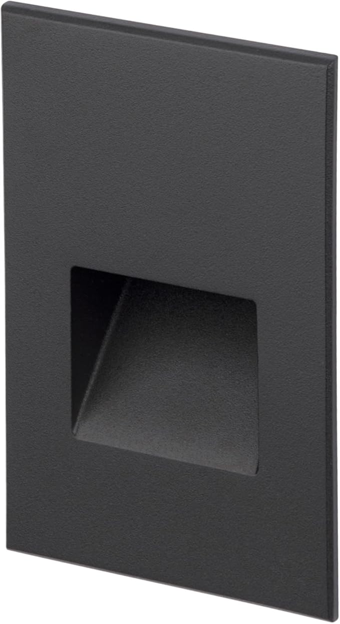 WAC Landscape Lighting, LEDme 120V LED Vertical Indoor and Outdoor Step and Wall Light Red in Black