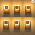 KINUR 6 Pack Night Light,Warm White LED Night Lights Plug into Wall with Dusk to Dawn sensors, Plug in Night Lights for Kids Room, Bedroom, Bathroom, Baby Nursery,Stair Lights, Hallway Light