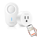 Smart Plug with Remote, 2.4GHz Wi-Fi & RF433 Wireless Remote Control Outlet Light Switch NO Neutral Wire Required, Works with Smart Life/Tuya APP, Compatible with Alexa/Google Home, White