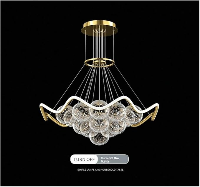 Modern Living Room Warm Bedroom Dining Room Chaner Led Indoor Lighting Nordic Creative Decorative Bright Lamps,Modern (3 Colors Changeable D80cm)