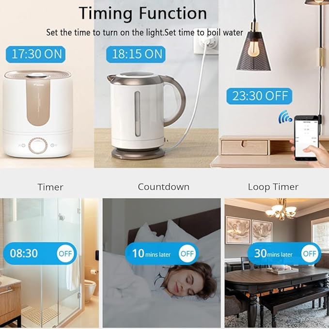Tuya 4CH WiFi Switch 85-250V Smart Temperature and Humidity Sensor, Dry Contact, Remote Application Control and Monitoring Function, Voice Control, Smart Scene, Compatible with Alexa and Google Home