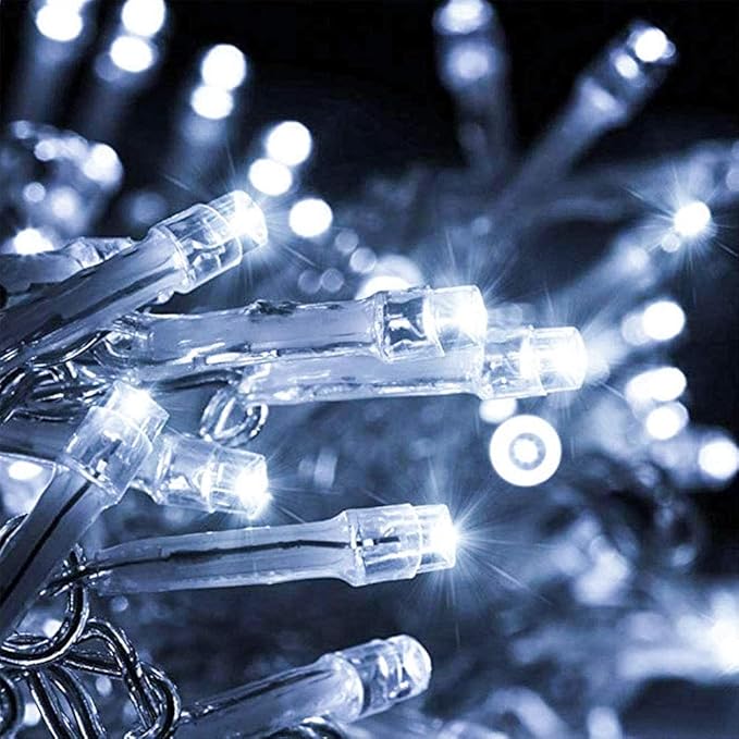 String Lights Indoor Bedroom, 98FT 200 LED Fairy String Lights Outdoor Waterproof, 8 Modes Memory Twinkle Christmas Light Plug in for Classroom Dorm Patio Tree Garden Decor (Cool White)