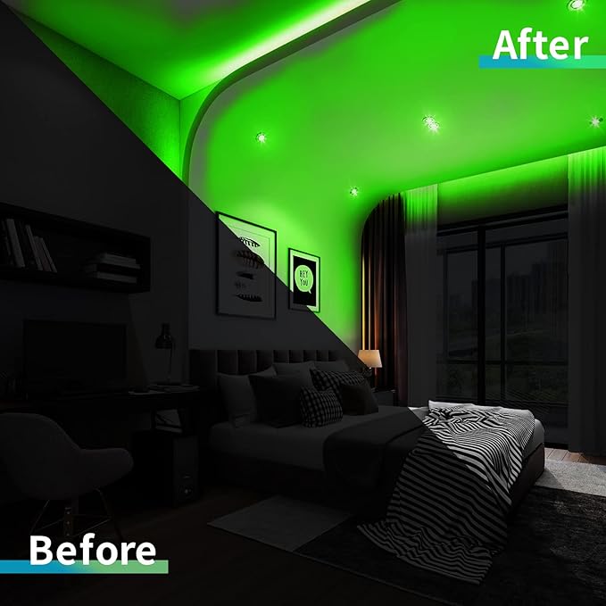 Neon Strip Lights - Bright and Durable Neon Rope Lights 16.4ft/5m for Lighting Decoration Indoors Outdoors[No Power Adapter] Light Strip Green