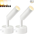 LED Spot Lights Indoor Uplighting Spotlight with Memory Function 3000K/4000K/5000K Up Lights Indoor 120V Dimmable Uplights for Plant & Accent Lighting 2 Pack
