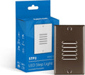 STP2 Vertical Louvered Oil-Rubbed Bronze LED Step Light with Photocell (STP2L120VOBPC)