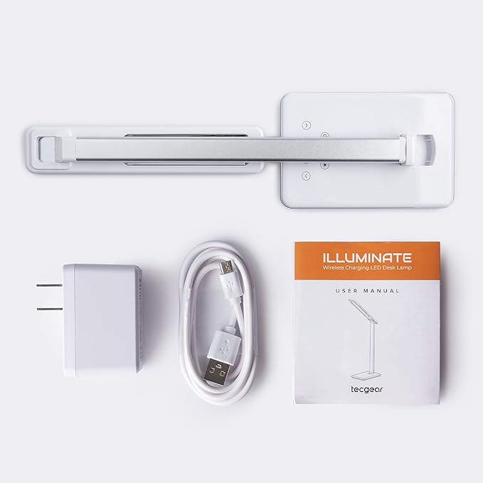 LED Desk Lamp | Wireless Charger & USB Port | 4 Color Modes & 10 Brightness Levels | Eye Caring Touch Control Lamp with Auto Timer | Foldable Adjustable Arm | Modern Light for Office Bedroom
