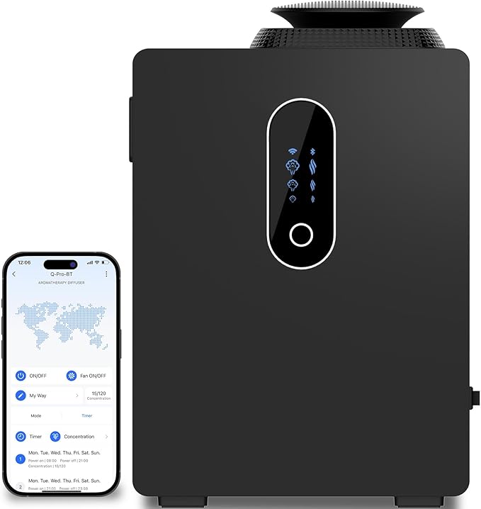 2026 Upgraded HVAC Scent Diffuser Machine Cover 6000 Sq.Ft With Wi-Fi Control for Large Room, 1000ml Scent Air Machine For Home, Waterless Cold Air Aromatherapy Essential Oil Diffuser for Hotel,Office