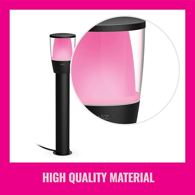 Wiz Wi-Fi LED Smart Color Changing Elpas Bollard Path Light Extension - Pack of 1 - Outdoor - Weatherproof - Control with Wiz Connected App - Works with Google Home, Alexa and Siri Shortcuts