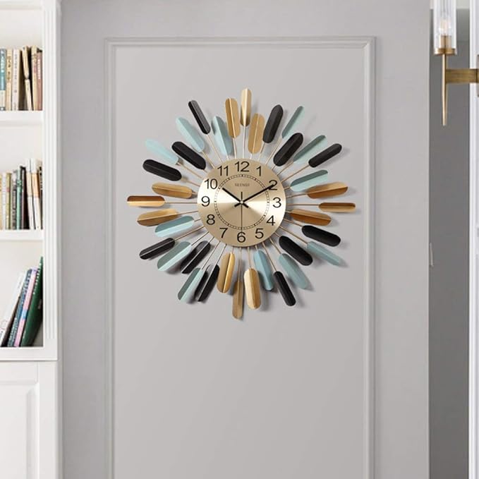 Modern Minimalist Living Room Wall Decoration at Home Style Creative Clock Electronic Light Modern Art