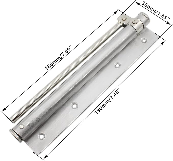 Heavy Duty Automatic Screen Door Closer - Safety Spring for Storm Door, Steel With Adjustable Closing Speed, Smooth and Quiet for Hinge Door
