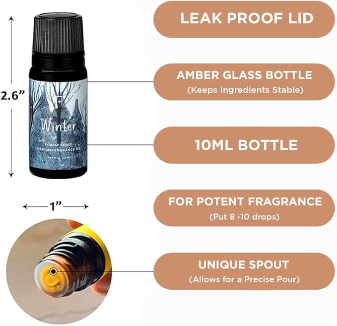 Folkulture Essential Oils for Diffuser for Home | Set of 4 Essential Oil | Diffuser Oils Scented | Essential Oils for Candle Making | Diffusers Fragrance Oils for Soap Making - Seasons