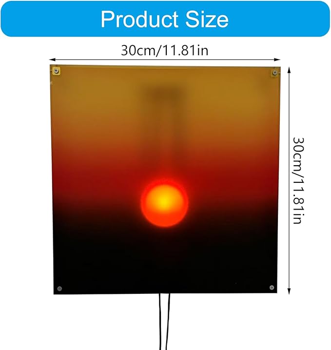 Mindfulness Wall Lamp Features Manual Sun Sunrises Sunset Hanging Light for Serenes Home Atmospheres Acrylic Wall Light