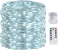 LED Fairy Lights Battery Operated String Lights Waterproof Silver Wire Firefly Lights for DIY Crafts Wedding Indoor Outdoor Christmas Patio Garden Decoration (Pure White, 33FT-100LEDS)
