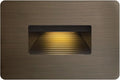 Hinkley Landscape Lighting Luna Horizontal 120v Step Light, Integrated LED 2700K, Line Voltage, Dimmable, Matte Bronze
