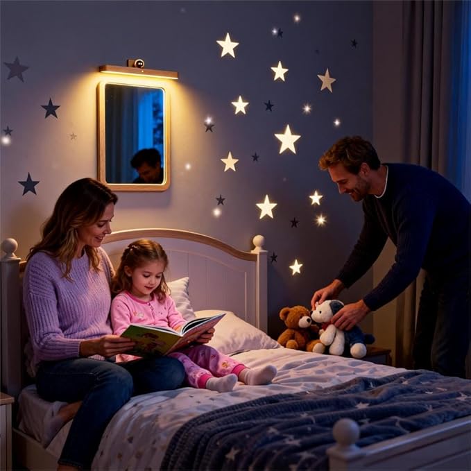 Touch Control Vanity Lights for Mirror, Adjustable Brightness & Angle Makeup Lights, 3 Level Dimmable Pictures Light for Living Room Bedroom Bathroom(1 pc)