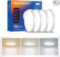 BLNAN LED Flush Mount Ceiling Light, 8.66 Inch 18W 3000K/4000K/5000K Hardwire Light Fixture, Ultra Thin Round White Lamp for Kitchen Porch Bedroom Hallway Stairwell Basement, Non-dimmable 4 Pack