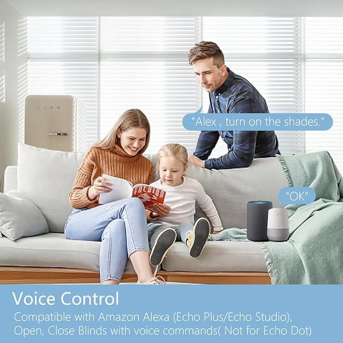 ZigBee Smart Roller Shade Motor for 1.5" Tube (38mm) | Rechargeable Electric Blind Motor Kit | DIY Retrofit Driver for Zebra Shades | Compatible with Alexa & Google Home | Type-C (1.1N.m Torque)
