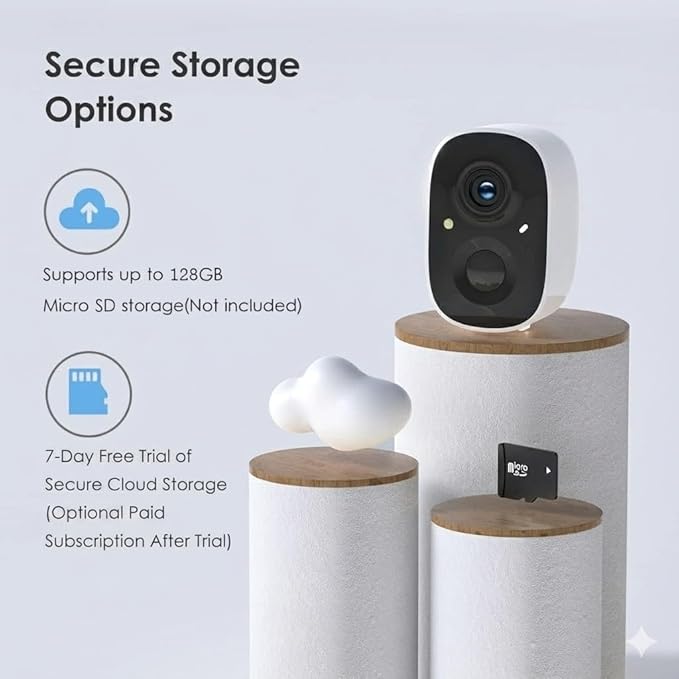 GMK Solar Security Cameras Wireless Outdoor 4 Pack, 2K Battery Powered Cameras for Home Security, Color Night Vision, Motion Detection, 2-Way Talk, IP65 Waterproof, Remote Access, Cloud/SD Storage