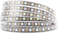 BTF-LIGHTING RGBW RGB+Cool White SK6812 (Similar WS2812B) 4 Colors in 1 LED Strip Individually Addressable 16.4ft 60Pixel/m 300LED Light Dream Color IP67 DC5V Black PCB (No Adapter or Controller)