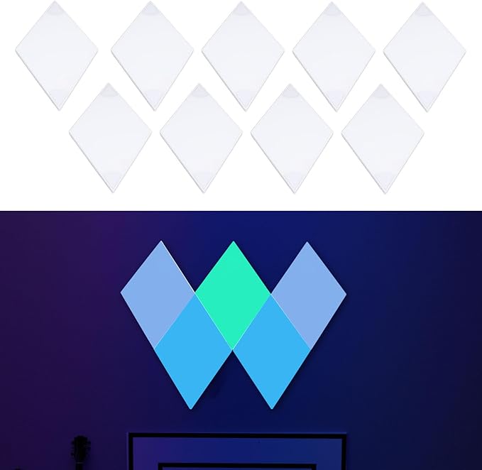 RGBW Wall LED Light Panel Smart Wall Light Panel with Music Sync Ambient Light for Home Decor for Bedroom Living Room Game Room (US Plug)