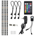 TORCHSTAR LED Strip Lights for 32 Inch-60 Inch HDTV, RGB LED TV Backlight Kit with Remote, ETL Listed, 16 Colors Changing Multi-color 5050 LEDs Bias Lighting, UL Adapter, Home Theater, Gaming Computer