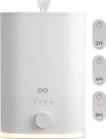 Everlasting Comfort 6L Top Fill Humidifier for Bedroom – Quiet, Easy to Fill & Clean, 60HR Runtime, Night Light, Timer, Ultrasonic Cool Mist, Auto Shut-Off, Essential Oil Compatible - White