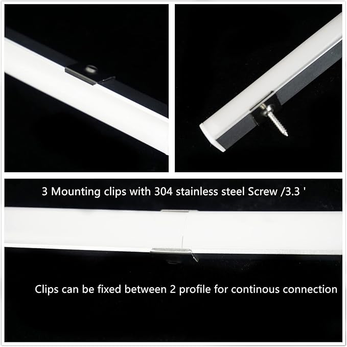 10-Pack 3.3FT 1Meter V Shape LED Strip Aluminum Channel Diffuser System, Extruded Alu Track Milky Cover with Corner Connector and Mounting Kit,Easy Cut and Installed Curved Lens Profile