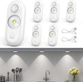 inShareplus LED Motion Sensor Puck Lights, Under Cabinet Lighting Indoor, USB Rechargeable Magnetic Night Light, 6500K Warm White Wireless Dimmable LED Lighting for Closet, Stairs, Kitchen (6 Pack)
