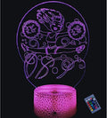 Optical Illusion 3D Cheerleader Night Light 16 Colors Changing USB Power Remote Control Touch Switch Decor Lamp LED Table Desk Lamp