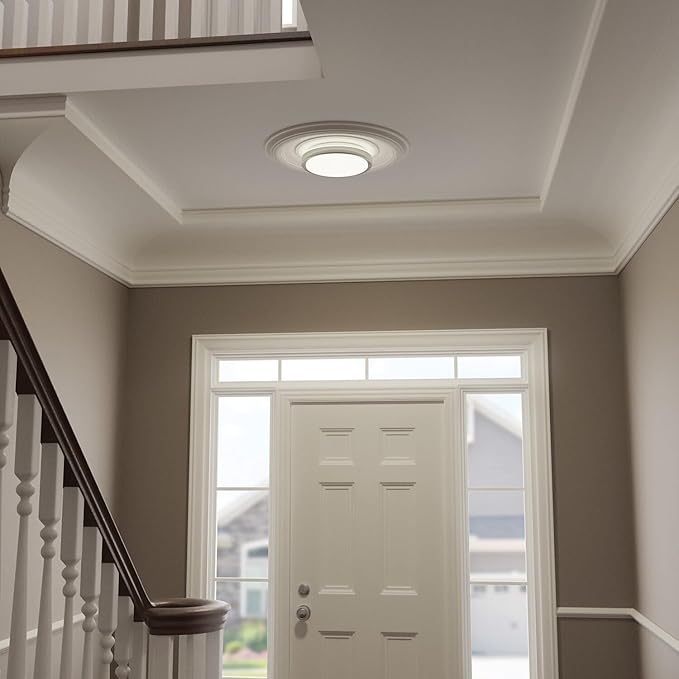Globe Electric 60839 Wi-Fi Smart 11" Flush Mount Ceiling Light, Brushed Nickel, No Hub Required, Voice Activated, Energy Star, 16 W, Multicolor Changing RGB, White 2000K - 5000K, 1120 Lumens, 80 CRI