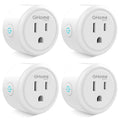 GHome Smart Plug Mini, WiFi Smart Outlet Plug Works with Alexa and Google Home, Timer Outlet with APP Control, 2.4GHz Network Only, No Hub Required, ETL FCC Listed (4 Pack), White
