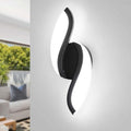 ADISUN Modern LED Wall Light, 14 Inch Indoor Wall Sconces, Acrylic, Hardwired, 6000K Cold White Light, Wall Lamp for Bedroom Bedside Hallway Stairway Wall Light Fixtures(Black)