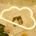 BEMOMENT Cloud Neon Light Signs Wall Decor Battery and USB Operated Bedside Lamps Home Decoration for Living Room,Children's Bedroom,Party,Christmas & Birthday Present(White)