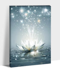 GUTTATY Zen Floral Canvas Wall Art, Water Lily Bloom Picture, Lotus Flower Canvas Art Print, Spiritual Zen Wall Picture, Meditation Spiritual Zen Flower Print for Yoga Spa Spiritual Room 24x36 inch