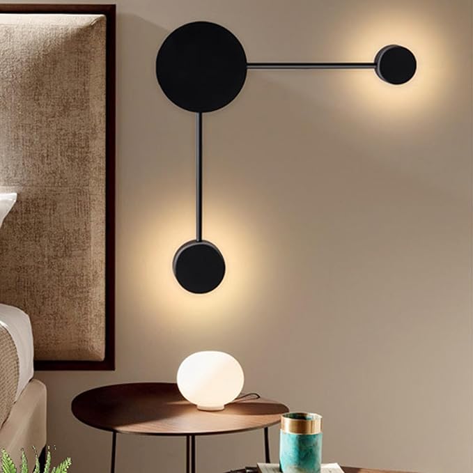 Lights LED Modern Indoor Nordic Circle Background Creatively Decorative Acrylic for Living Room Bedroom