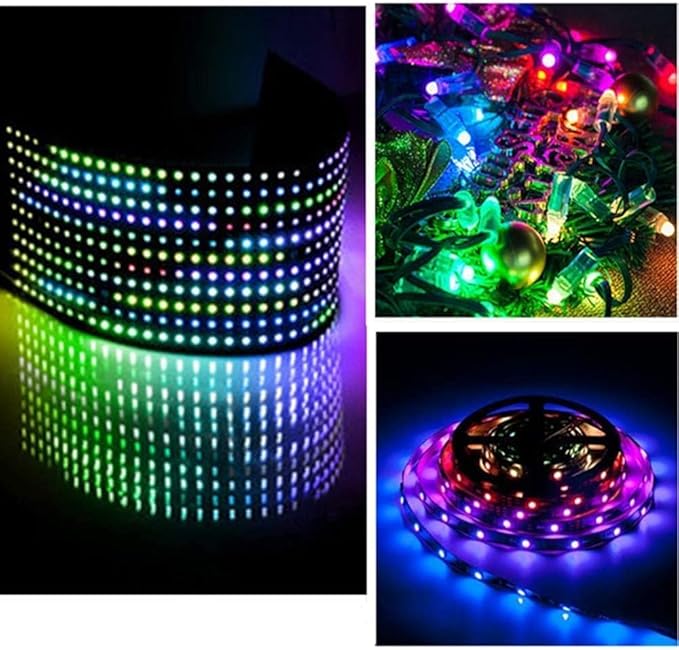 VIPMOON SP110E Bluetooth LED Controller, 2 Pack 5-24V Pixel LED Light Strips Controller, iOS/Android APP Remote Control for WS2812B WS2815 SK6812 APA102 RGB/RGBW Strip Lights