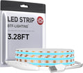 BTF-LIGHTING FCOB COB FOB LED Strip Lights 5V USB Powered 3.28FT 320LEDs Ice Blue 8mm Width Dimmable CRI 90+ with 3M Tape Flexible High Density for 3D Printer TV Backlight PC DIY Decor