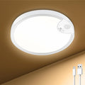 Rechargeable Motion Sensor Closet Light - IP54 Waterproof Shower Light Indoor, Wireless Battery Operated Ceiling Lights, 3CCT Cordless Motion Activated Light for Shower Bathroom Stairs Hallway