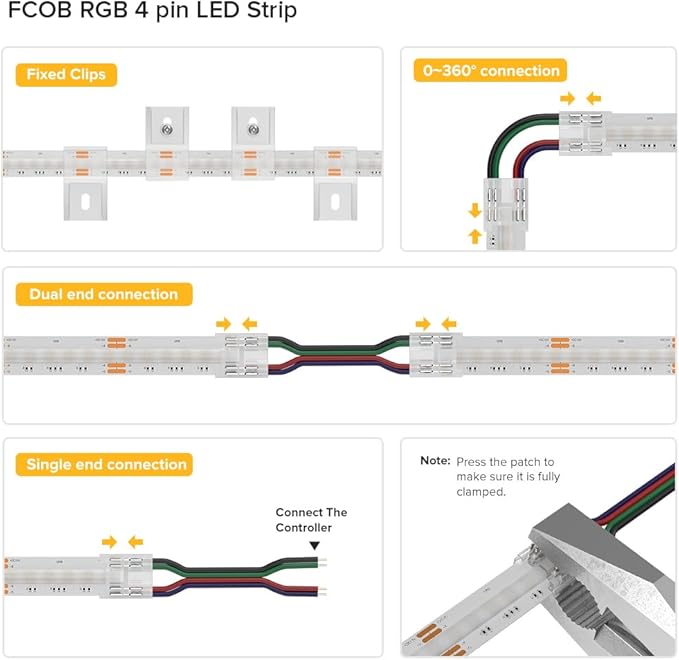 BTF-LIGHTING FCOB COB RGB LED Strip Light, UL Listed, IP66 810LEDs/m High Density Flexible Color Changing Light, DC12V 16.4FT 10mm Width for Bedroom Cabinet Home Indoor Decor(No Adapter or Controller)