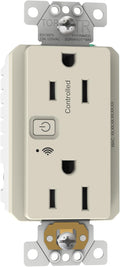 Square D by Schneider Electric X Series 15A 125V Wi-Fi Energy Monitoring Socket Outlet, Tamper Resistant, Needs Neutral Wire, Matter Certified, Works with Alexa, Google Home, Apple Home, Light Almond