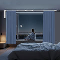 Smart Electric Curtain Track System, 47''-165'' Telescoping Motorized Curtain Rail Works, Remote & WiFi Control Curtains Rod, 88LB Load, Ceiling Mount Automatic Curtain Opener, Quiet Motor