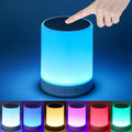 Touch Bedside Lamp - with Bluetooth Speaker, Dimmable Color Night Light, Outdoor Table Lamp with Smart Touch Control, Best Gift Ideas for Men Women Teens Kids Children Sleeping Aid