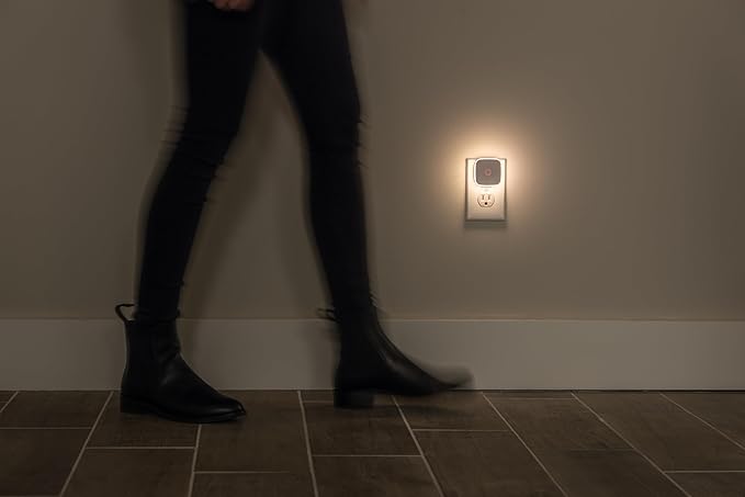 Energizer LED Motion Sensor Night Lights Plug Into Wall Dusk to Dawn Sensor Home Decor Apartment Essentials Ambient Lighting Nightlight 85617 2 Pack