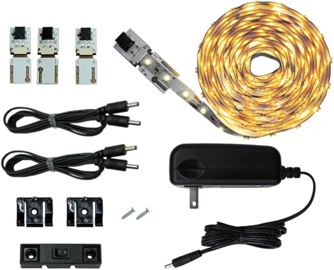 Inspired LED | Cut and Connect LED Light Strips| Super Bright - 18 LEDs per Foot | Pure White 4200 K | 9.5ft/ 3M | Flexible LED DIY Kit